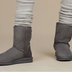 UGG Women’s Classic Short Grey Suede Boots
